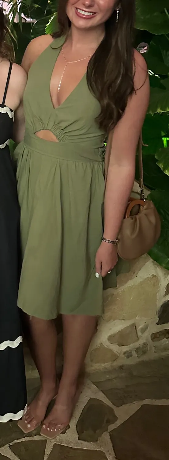 Mini Green dress - Image 3