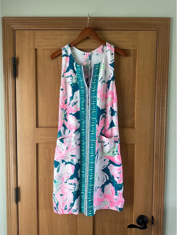 Lilly Pulitzer Carlotta Shift Dress in Tidal Wave Pans Garden Women’s size 4 - Image 13