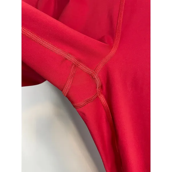 Lululemon Fast and Free 7/8 Leggings Pants Pockets Running Dark Red Womens 16 - Image 12