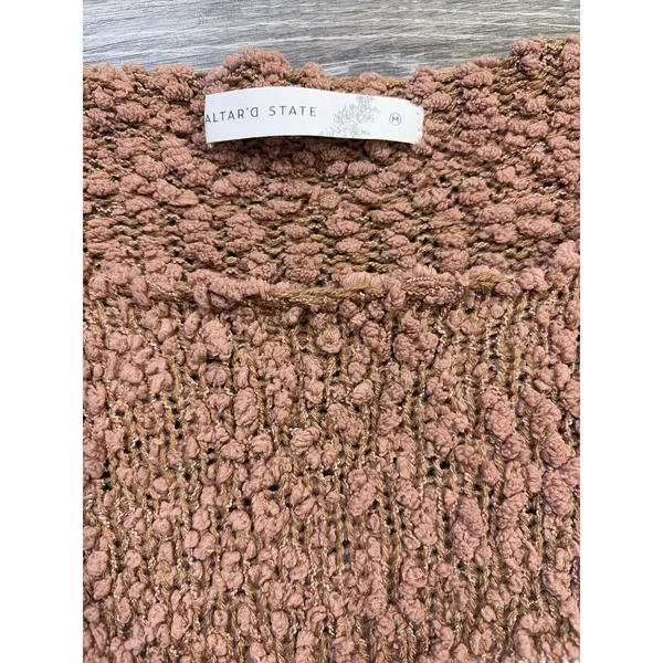 Altard State Colorblock Popcorn Knit Sweater Medium Cozy Fall Winter - Image 2