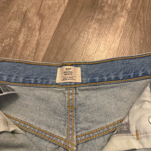 Levi’s 501 Original Distressed Denim Shorts NWOT - Image 5