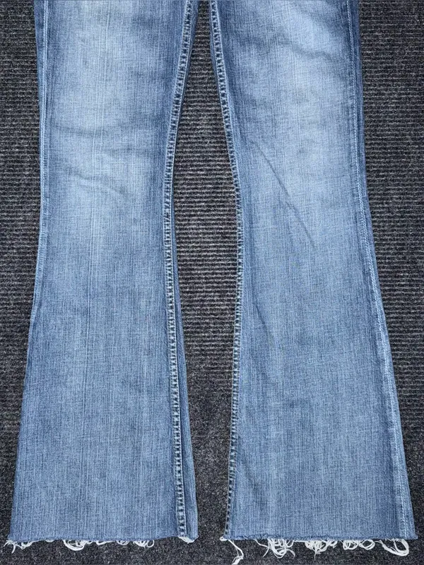 Y2K Buckle BKE Low Rise Star Flare Jeans Women’s 28 x 34 Distressed Grunge LONG - Image 4