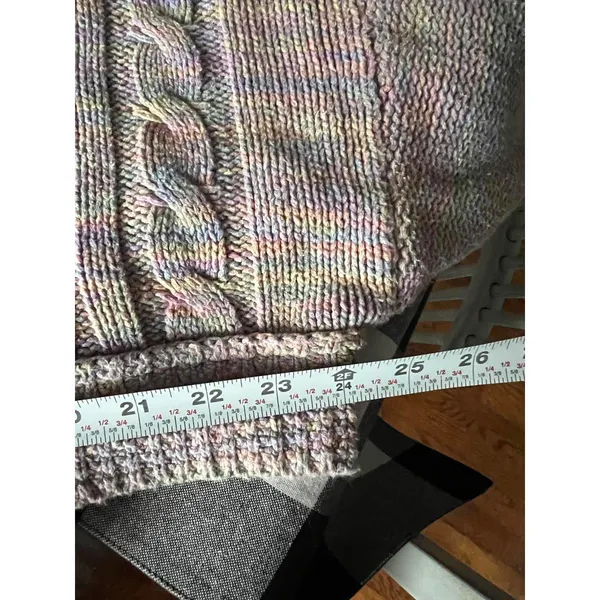 Urban Outfitters Multicolor Cable Knit Cropped Sweater - Image 9