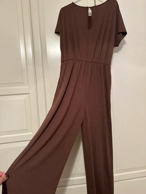 Brown Full Length Jumpsuit Size L - Image 4