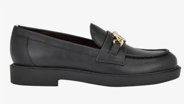 NEW Tommy Hilfiger Women’s Size 7.5 Black Terina Faux Leather Loafers - Image 5