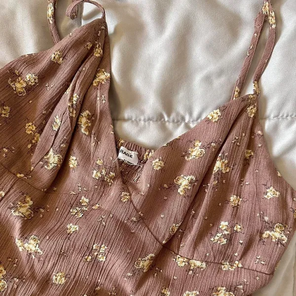 Garage Brown Floral Dress - Image 3