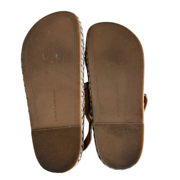 Lucky Brand Leather Sandals Women's 7M Brown Umora Platform Boho Indie Gypsy - Image 8