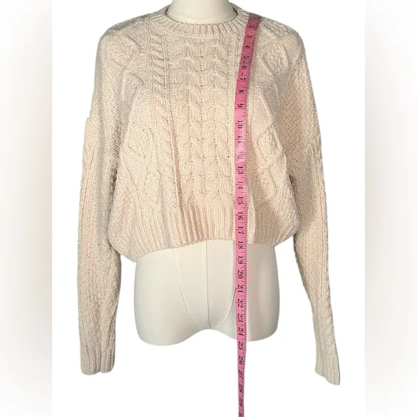 La Hearts‎ Cream Cable Knit Sweater - Image 3