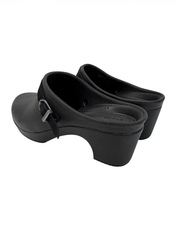 Crocs Sarah Suede Band Clog Black Slip On Mule Womens Size 9 - Image 7