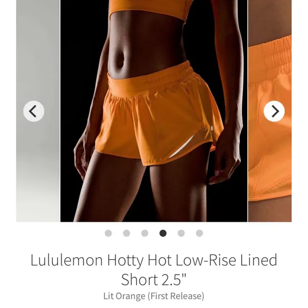 Lululemon Hotty Hot Low Rise Lined Short 2.5" Lit Orange Size 8 - Image 12