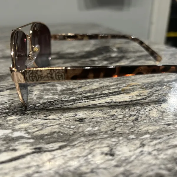 Gold Aviator Sunglasses with Case - Image 10