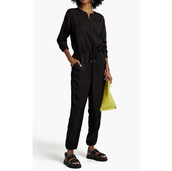 ATM Anthony Thomas Melillo Black Lyocell Blend Utility Jogger Jumpsuit Size S - Image 8