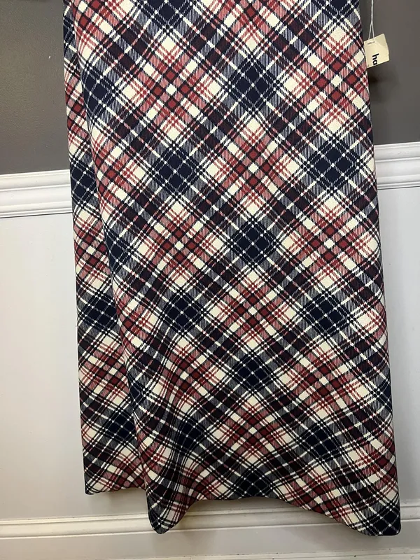Vintage Haypence Dress Womens Medium Plaid Maxi Mod Turtleneck ILGWU USA 70s - Image 11