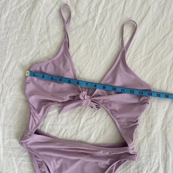 DIPPIN' DAISY'S Purple Lilac Front Tie One Piece Swimsuit Size M - Image 7
