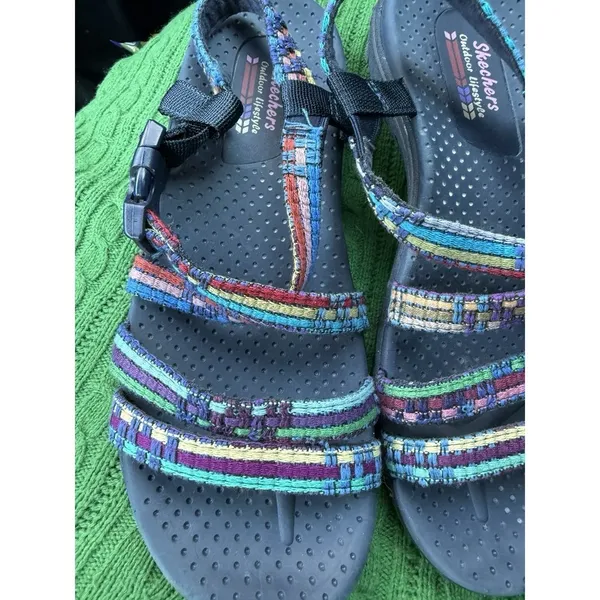 Skechers Outdoor Lifestyle Women 8 Multi Good‎ Strappy Buckle Hiking Sandals - Image 2