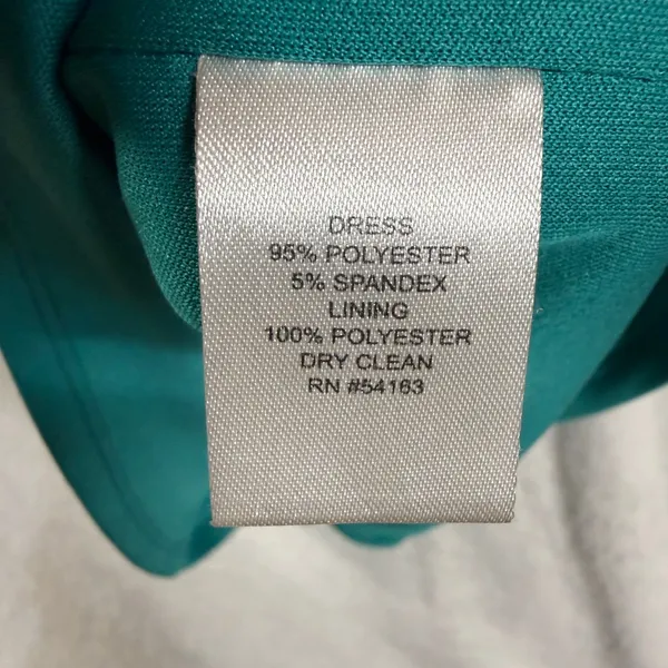 Jessica Simpson 6 Teal Draped Open Back Mini Dress Cocktail Party Wedding Date - Image 9