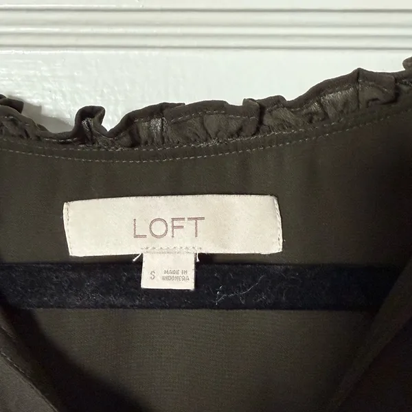 LOFT Dark Olive Women's Blouse - Image 2