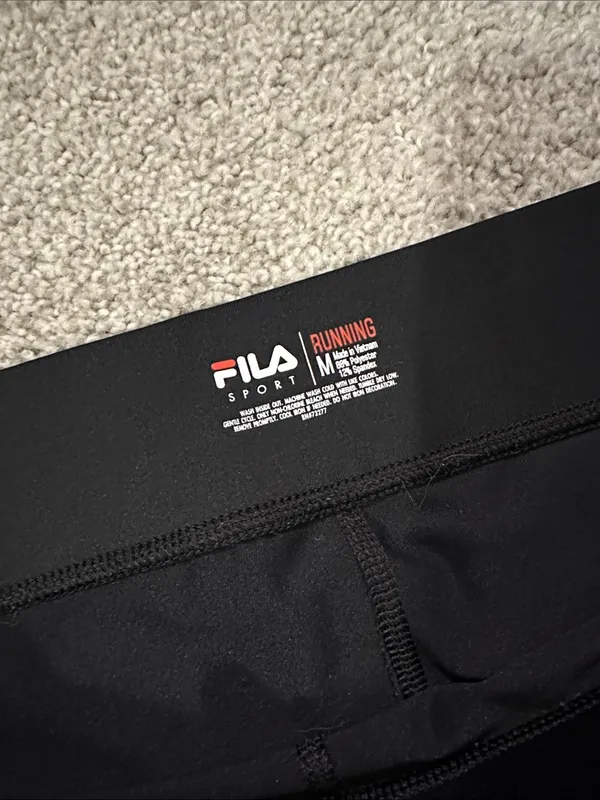 FILA performance running black shorts size medium - Image 2