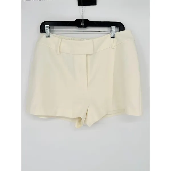 The‎ Drop Dale Suiting Shorts Womens Large Ivory Minimalist Neutral 2" Inseam - Image 3