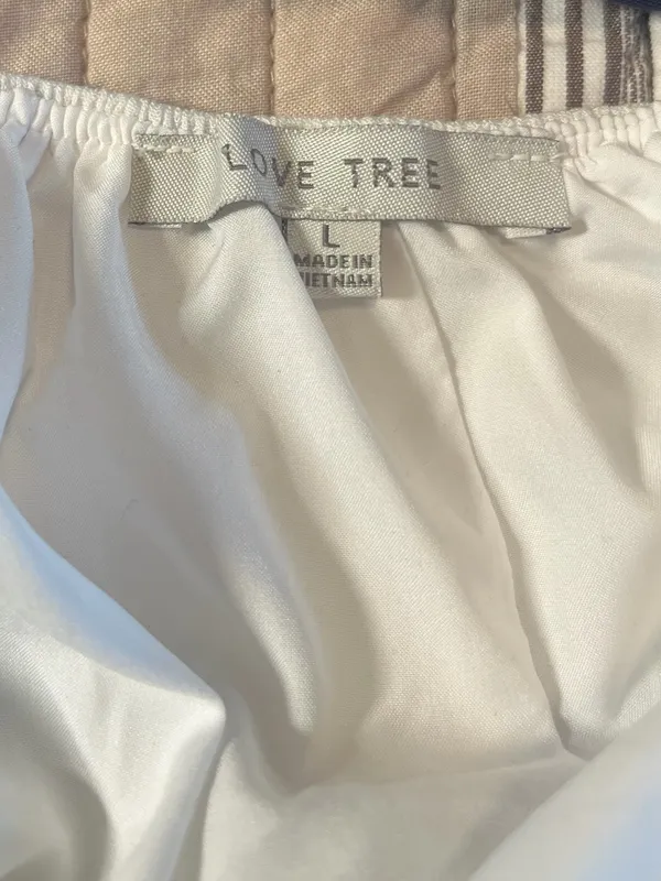 Love Tree White Lace Crochet Open Back Romper Boho Festival Size Large - Image 7