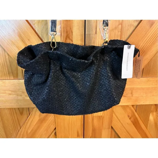 Anthropologie black textured purse nwt (4756)￼ - Image 3