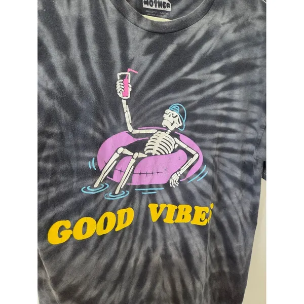 Call Your Mother Graphic Tee Skeleton Day Drinking Good Vibes Pool Skater Y2K L - Image 3