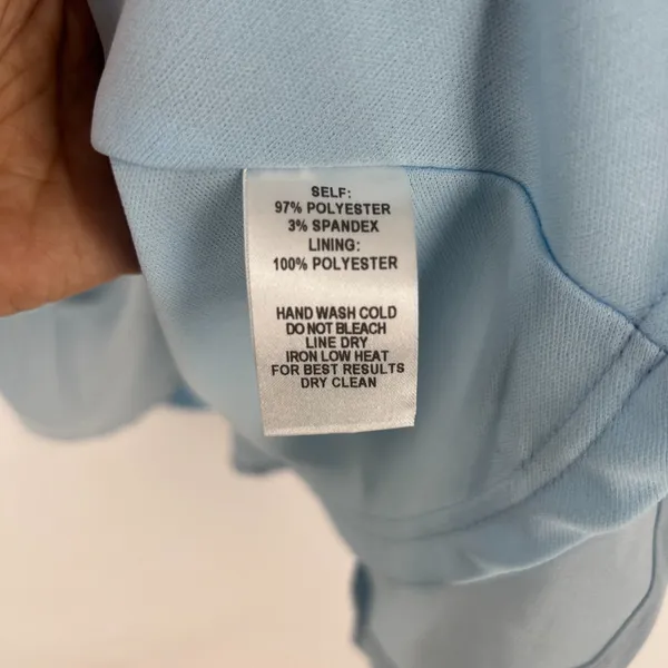 Lulus Call to Charms Mini Dress Womens M Light Blue‎ Stretch Racerback Back Zip - Image 5
