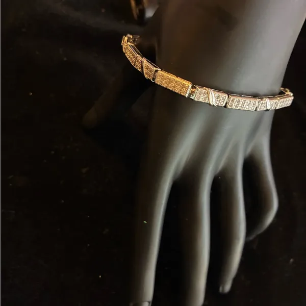7.5”Silver tone Tennis bracelet Silver - Image 2
