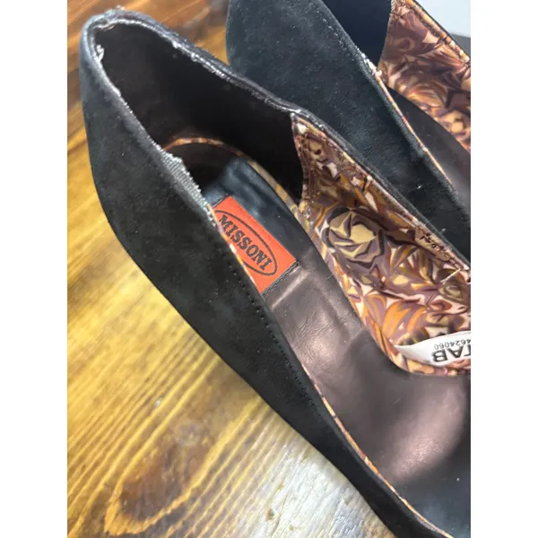 Missoni Black Chevron Heels Size‎ 6.5 - Image 5