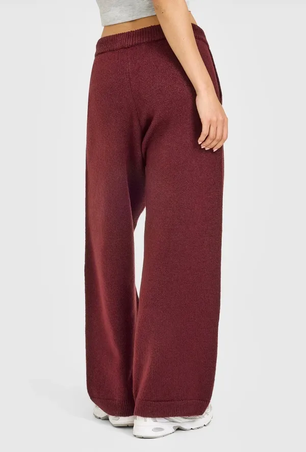 Oner Active Oversized Knit Straight Leg Pants Rosewood - Image 2