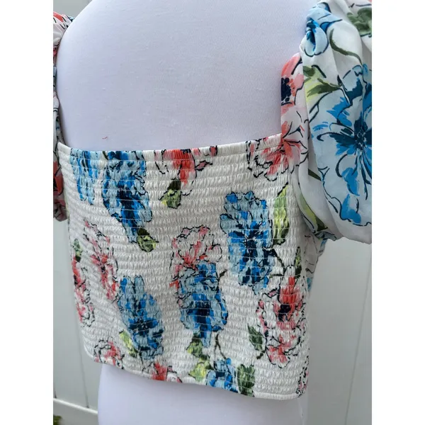 Abercrombie & Fitch Ruched Puff Sleeve Scoopneck Top Size XL - Image 7