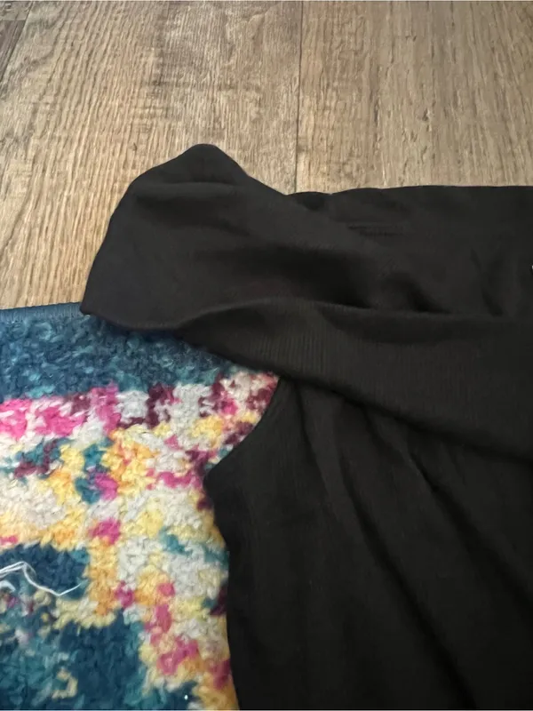 Anthropologie Nwt pilcro Off-Shoulder Black Women's ribbed twist top - Image 8
