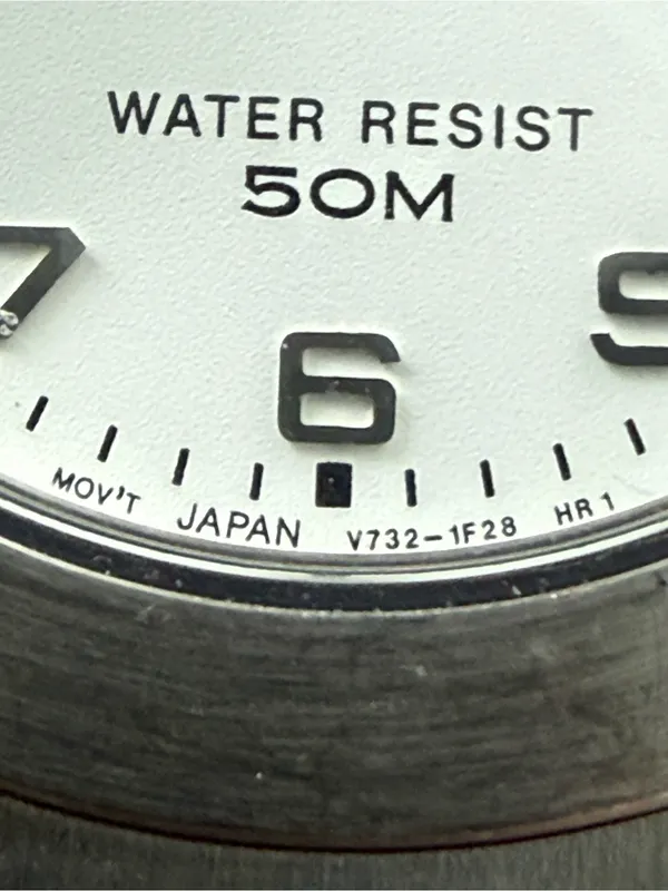 Seiko Very Rare Watch Stainless Steel Bracelet Case White Dial Date Window - Image 8