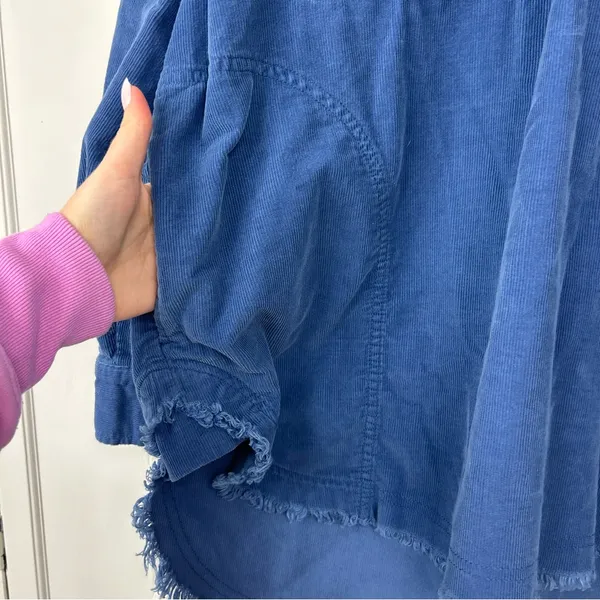 Offline by Aerie Blue Corduroy Quarter Zip Pullover Shacket Size XL - Image 11