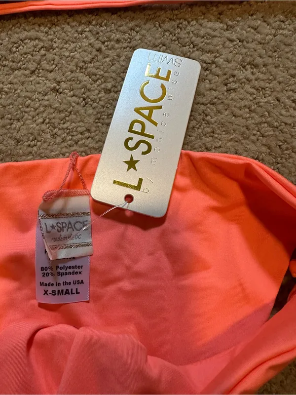 NWT L*Space bikini set coral extra small - Image 3