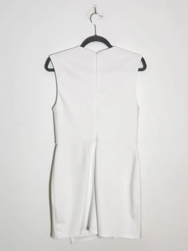 Lulus White Sleeveless Romper with Skort Styling Size Large Bridal Romper - Image 3