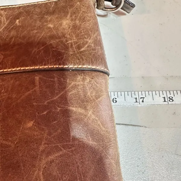 Vintage Fossil Women's Leather‎ Messenger Shoulder Bag Handbag Dark Brown Medium - Image 10