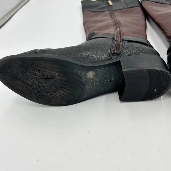 Vince Camuto Leisha Brown Black Leather 6.5 M 36.5 Knee High Riding Boots - Image 12