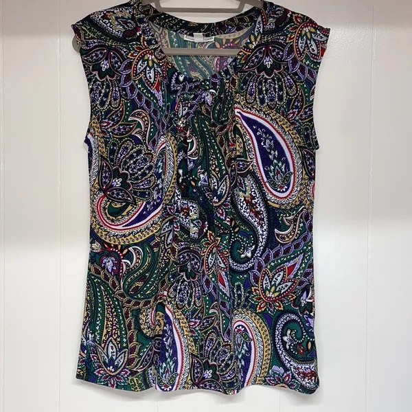Dana Buchman Sleeveless Top Sz M - Image 8