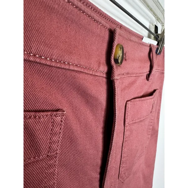 LOFT The Palmer Wide Leg High Rise Pants Size 2 Dusty Rose Pink Denim Trousers - Image 4