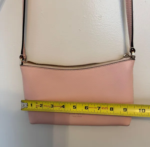 Kate Spade Sadie Crossbody Saffiano Leather Chalk Pink - Image 9