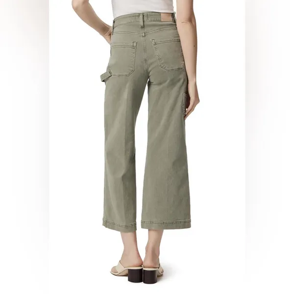 Paige Anessa Carpenter Wide Leg Crop Jeans in Vintage Sweet Succulent - Image 2