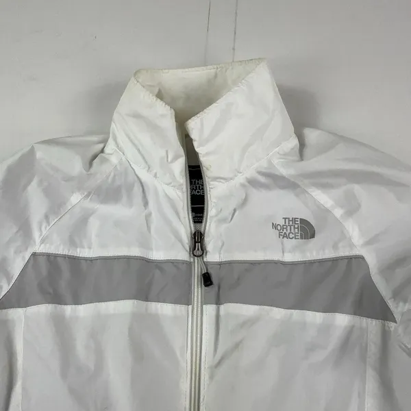 The North Face Jacket Womens Medium White Gray Full Zip Hydrenalite Windbreaker - Image 3