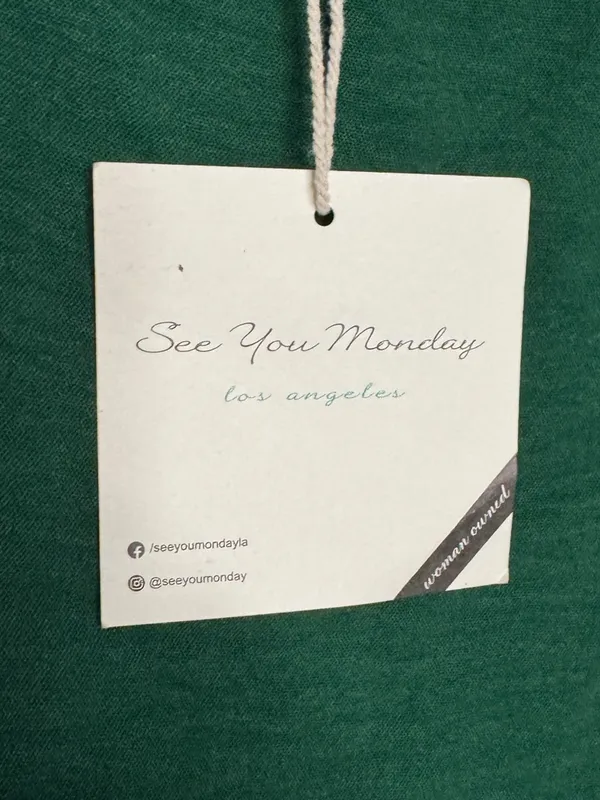 See You Monday Emerald Green Faux Wrap Dress Size XS NWT - Image 4