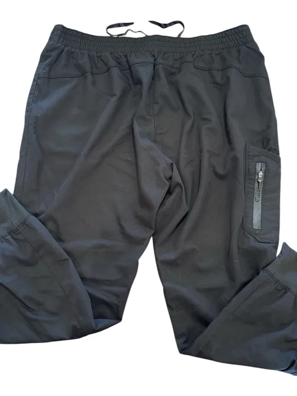 Grey's Anatomy Black Cargo Jogger Scrub Pants with Drawstring - Image 2