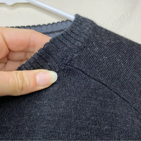 SMARTWOOL Merino Wool Blend Crewneck Pullover Sweater Black/Charcoal Gray Small - Image 4