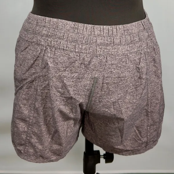Women’s Lululemon Heathered Black Tracker Short 4” Inseam Size 8 - Image 3