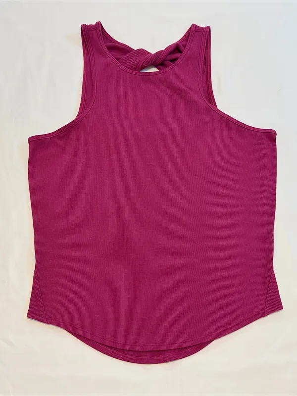 Lululemon Modal Silk Twist-Back Yoga Tank Top – Magenta Purple – 6 - Image 6