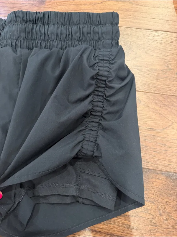 Marika Black Smocked Waist Athletic Shorts Size Small - C72-026 - Image 3