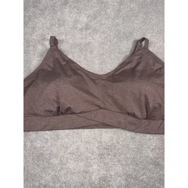 Torrid Lightly Lined Smooth Cross Front Bralette Size 3 Brown - Image 3
